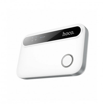 Модем-роутер Wi-Fi Hoco HI41, 2,4ГГц (WI-FI 6), 4G, до 150Мбит/с, 2100mAh, белый