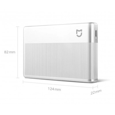 Фотопринтер портативный цветной Xiaomi Mi Portable Photo Printer 1S (MJKDDYJ02HT) Global, серебро