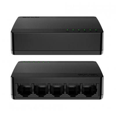 Неуправляемый коммутатор 5 портов Tenda SG105 10/100/1000 Мбит/сек, черный