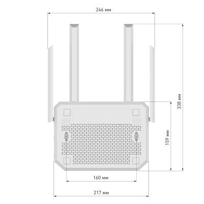 Netcraze Giga (NC-1012) Роутер, мультигигабитный интернет-центр с Mesh Wi-Fi 6 AX3000, белый