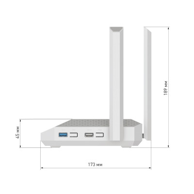 Netcraze Giga (NC-1012) Роутер, мультигигабитный интернет-центр с Mesh Wi-Fi 6 AX3000, белый