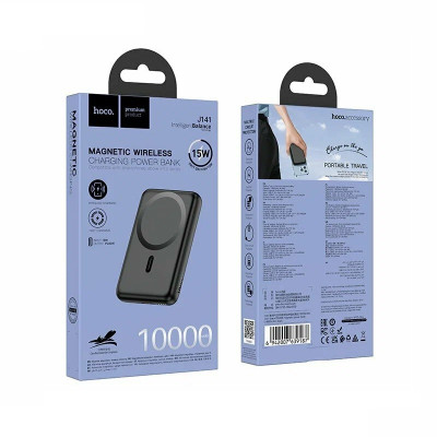Внешний аккумулятор, Power Bank 10000 mAh Hoco J141 Grace PD20W MagSafe Type-C/Type-C, черный