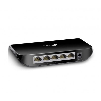 Неуправляемый коммутатор 5 портов TP-Link TL-SG1005D 10/100/1000 Мбит/сек, черный