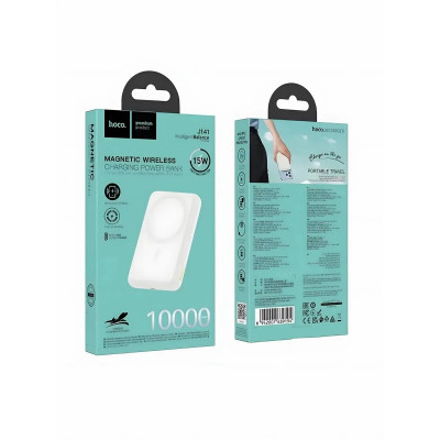 Внешний аккумулятор, Power Bank 10000 mAh Hoco J141 Grace PD20W MagSafe Type-C/Type-C, белый