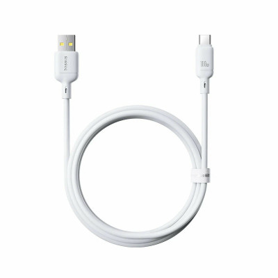 Кабель для зарядки Baseus Silky USB-A - Type-C, 100W, P10377703213-01, 2м белый