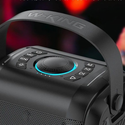 Напольная портативная колонка W-King T9S, 80W, BT5.0, USB, AUX, TF, 4000mAh, черный