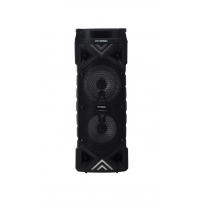 Напольная портативная колонка Hyundai H-MC180, 80W, BT5.0, USB, TF, AUX, FM, RGB, 3600mAh, черный