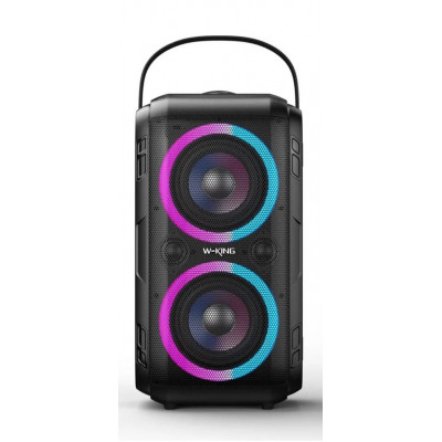 Напольная портативная колонка W-King T9-2, 80W, BT5.0, USB, AUX, TF, IPX5, 10200mAh, черный