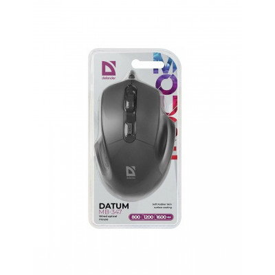 Мышь проводная Defender Datum MB-347 52347,1600dpi, черный