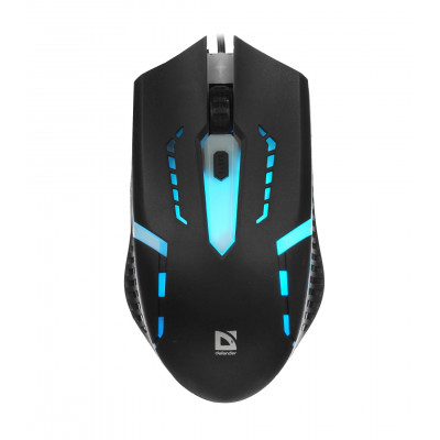 Мышь проводная Defender Flash MB-600L 52600, 1200dpi, черный